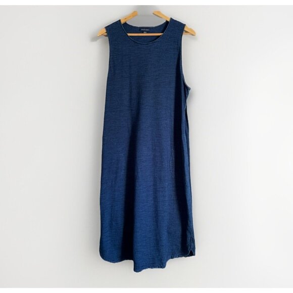J. Jill Dresses & Skirts - J. Jill Women’s Large Indigo Midi Dress Blue Minimalist Beach Vacation Summer